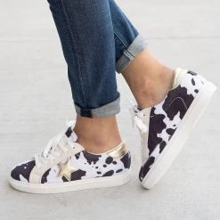Unbranded/Generic Newest Arrivals Trendy Cow Print Street Sneakers