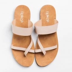 Refresh Trendy Criss Cross Toe Hold Sandals FINAL SALE Newest Arrivals