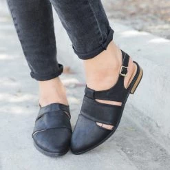 Qupid Shoes Trendy Cutout Slingback Flats