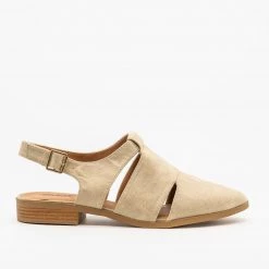 Qupid Shoes Trendy Cutout Slingback Flats