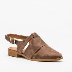 Qupid Shoes Trendy Cutout Slingback Flats