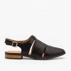 Qupid Shoes Trendy Cutout Slingback Flats