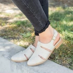 Qupid Shoes Trendy Cutout Slingback Flats