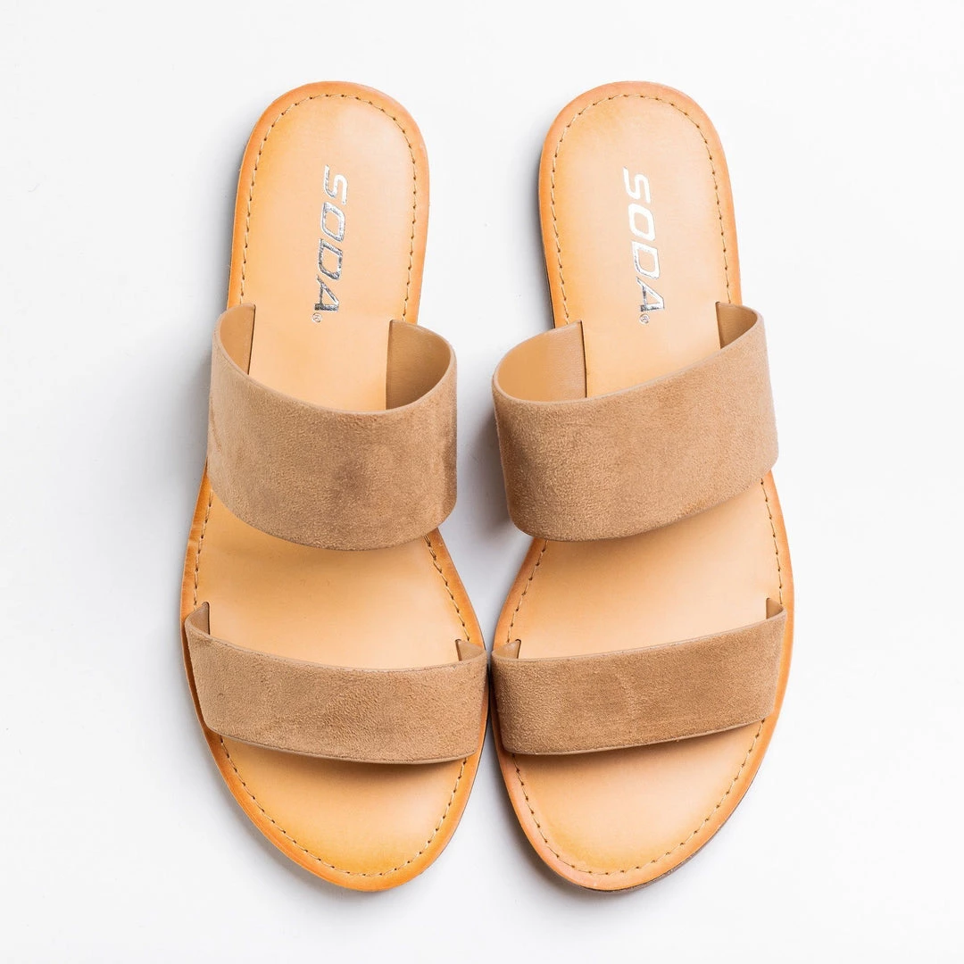 Soda Shoes Trendy Double Strap Fashion Sandals 4 Soda Shoes Trendy Double Strap Fashion Sandals