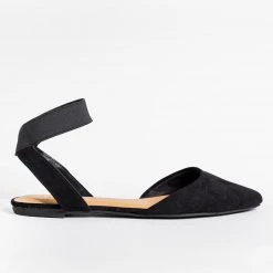 Bamboo Shoes Trendy Elastic Strap Pointed Toe Flats