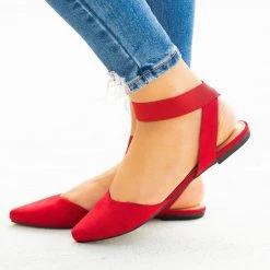 Bamboo Shoes Trendy Elastic Strap Pointed Toe Flats