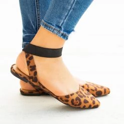 Bamboo Shoes Trendy Elastic Strap Pointed Toe Flats