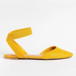 Bamboo Shoes Trendy Elastic Strap Pointed Toe Flats