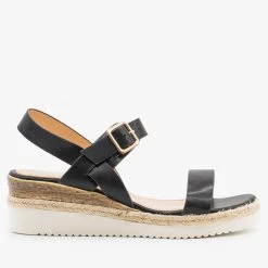 Weeboo Newest Arrivals Trendy Espadrille-Trimmed Sandal Wedges 5 Weeboo Newest Arrivals Trendy Espadrille-Trimmed Sandal Wedges