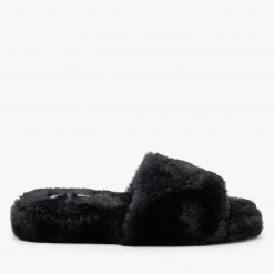 Forever Trendy Faux Fur Slides