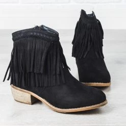 Anna Shoes Newest Arrivals Trendy Fringe Booties