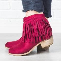Anna Shoes Newest Arrivals Trendy Fringe Booties