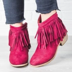 Anna Shoes Newest Arrivals Trendy Fringe Booties
