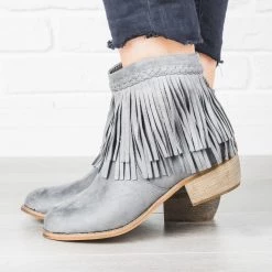 Anna Shoes Newest Arrivals Trendy Fringe Booties
