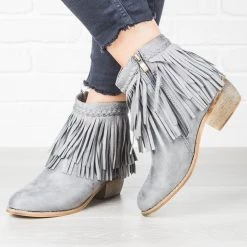 Anna Shoes Newest Arrivals Trendy Fringe Booties