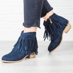 Anna Shoes Newest Arrivals Trendy Fringe Booties