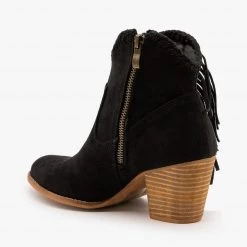 Beast Shoes Newest Arrivals Trendy Fringed Cowboy Booties FINAL SALE