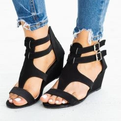 Anna Shoes Trendy Gladiator-Style Wedges Newest Arrivals