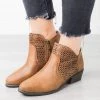 Bamboo Shoes Trendy Laser-Cut Booties