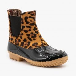 Nature Breeze Trendy Leopard Duck Boots FINAL SALE Newest Arrivals