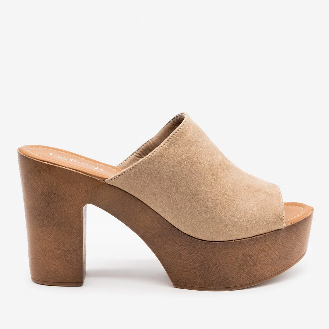 Refresh Newest Arrivals Trendy Mule Platform Heels 4 Refresh Newest Arrivals Trendy Mule Platform Heels