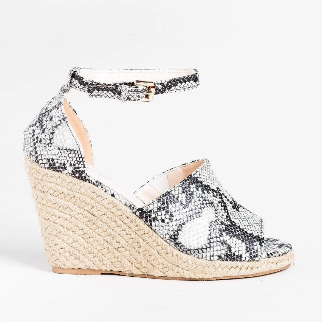 Soho Girls Trendy Snake Print Espadrille Wedges 1 Soho Girls Trendy Snake Print Espadrille Wedges