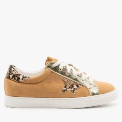 Nature Breeze Newest Arrivals Trendy Snake Print Fashion Sneakers