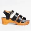 Qupid Shoes Trendy Triple Strap Clogs