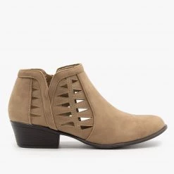 Top Moda Triangle Cut Ankle Booties