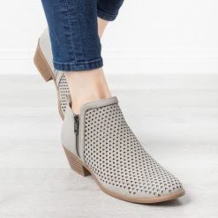 Soda Shoes Triangle Laser Cut Booties