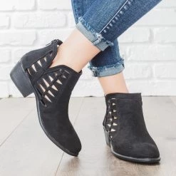 Bamboo Shoes Triangle Pattern Fashion Ankle Booties Newest Arrivals