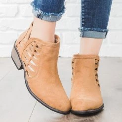 Bamboo Shoes Triangle Pattern Fashion Ankle Booties Newest Arrivals