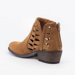 Bamboo Shoes Triangle Pattern Fashion Ankle Booties Newest Arrivals