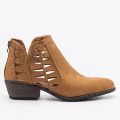 Bamboo Shoes Triangle Pattern Fashion Ankle Booties Newest Arrivals