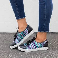 Reneeze Shoes Colorful Embroidered Fashion Lace-Up Sneakers 13 Reneeze Shoes Colorful Embroidered Fashion Lace-Up Sneakers