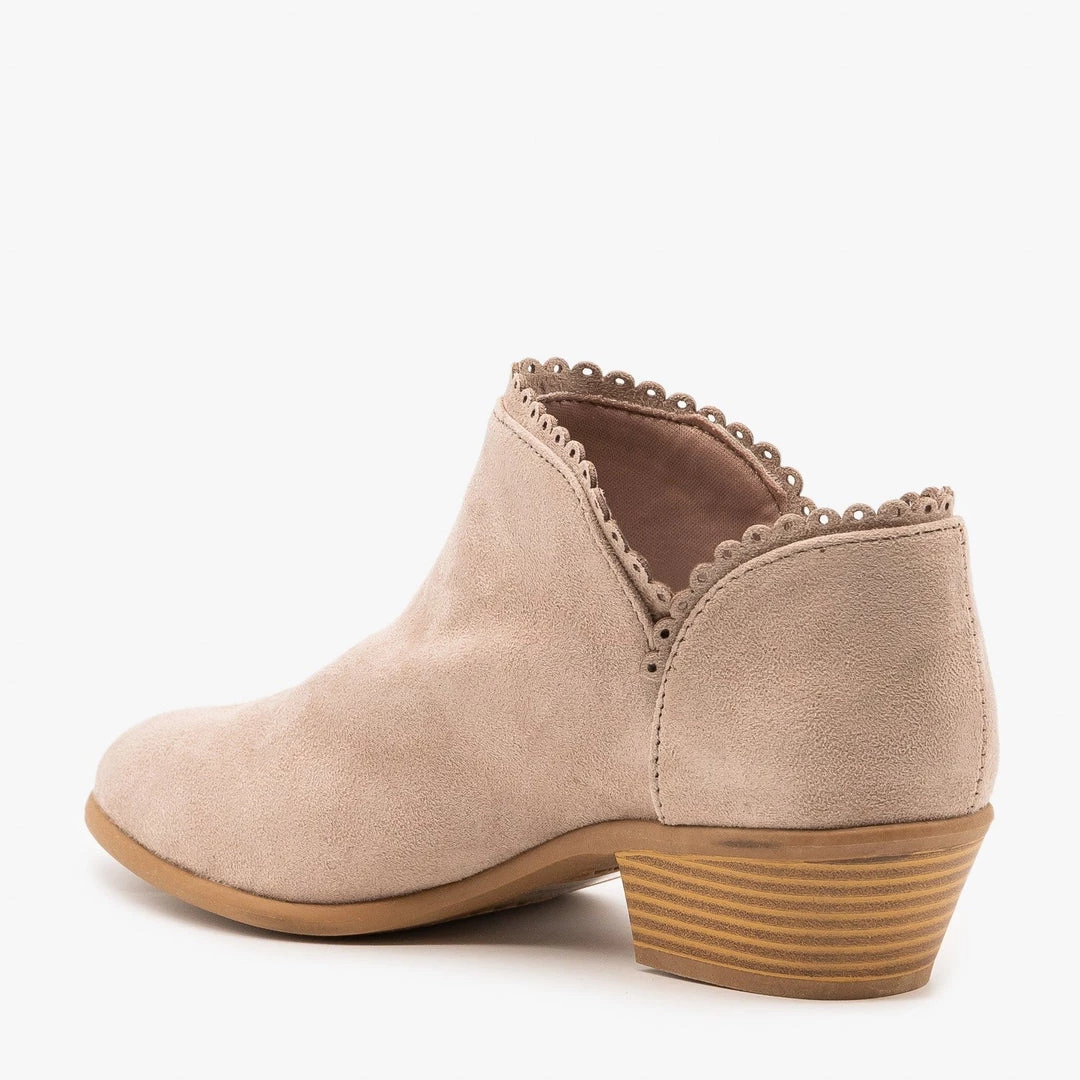 Qupid Shoes Trimmed Ankle Booties 2 Qupid Shoes Trimmed Ankle Booties
