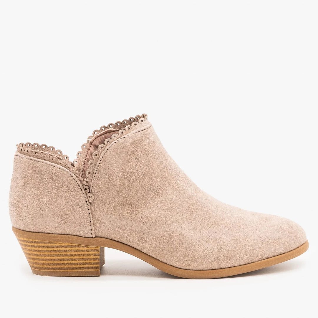 Qupid Shoes Trimmed Ankle Booties 1 Qupid Shoes Trimmed Ankle Booties
