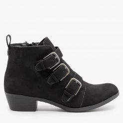 Shoelala Triple-Buckle Booties