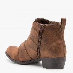 Shoelala Triple-Buckle Booties