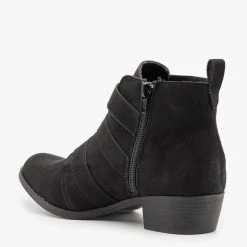 Shoelala Triple-Buckle Booties