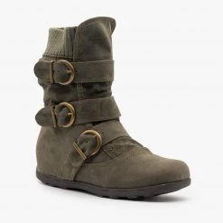 Refresh Triple Buckle Mid-Calf Boots Newest Arrivals