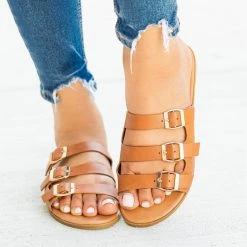 Soho Girls Triple Buckle Slip-On Fashion Sandals Newest Arrivals