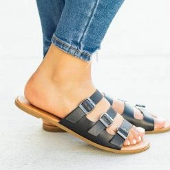 Soho Girls Triple Buckle Slip-On Fashion Sandals Newest Arrivals
