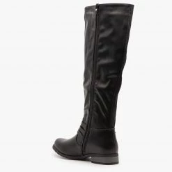 Refresh Triple Buckled Strap Riding Boots