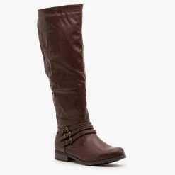 Refresh Triple Buckled Strap Riding Boots