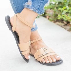 Forever Newest Arrivals Triple Strap Buckle Sandals