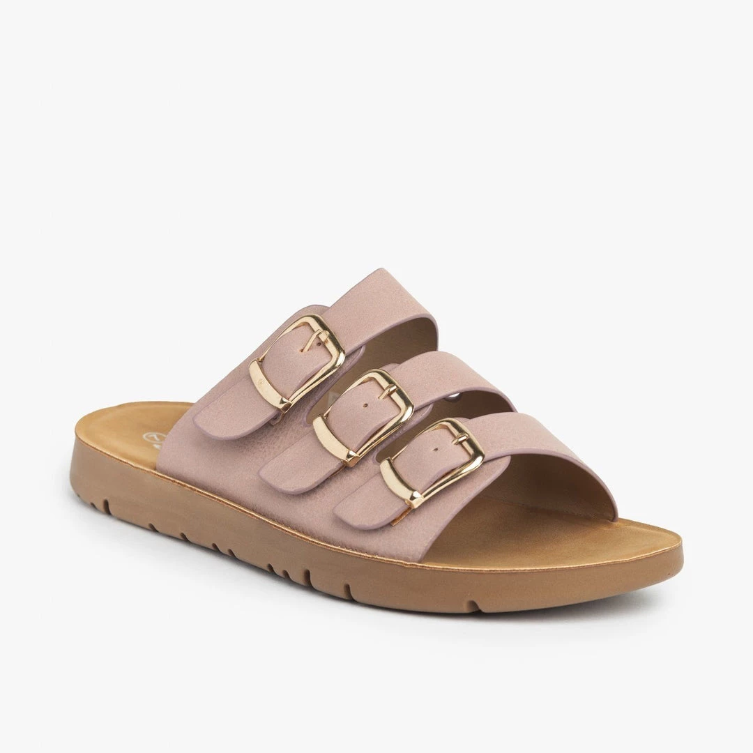 Forever Triple Strap Buckled Sandals 5 Forever Triple Strap Buckled Sandals