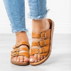 Forever Triple Strap Buckled Sandals 22 Forever Triple Strap Buckled Sandals