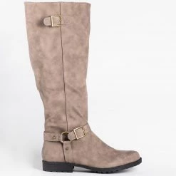 Bamboo Shoes Triple Strap Riding Boots