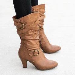 City Classified Shoes Trona Slouchy Heeled Bootie